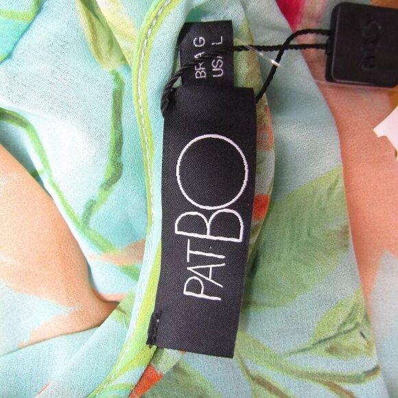 NEW PATBO X RESOLVE Tropicalia Short Kimono Swim Cover-up Island Blue Size L - Picture 9 of 14